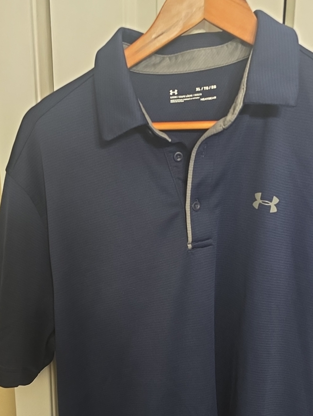 Under Armour Men's Navy Polo with Contrast Trim
